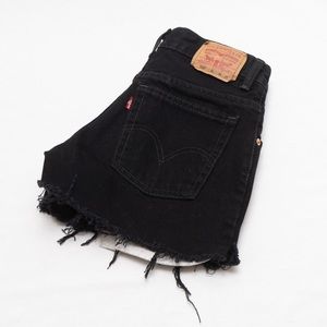 Levi’s black denim shorts